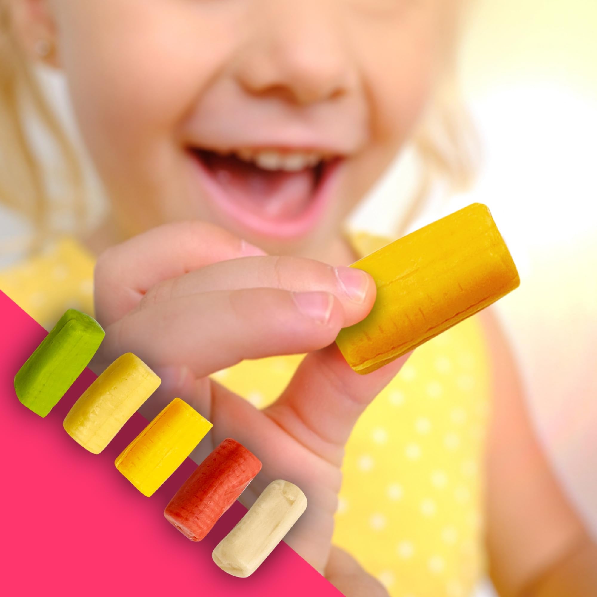 Fusion Sweets Fruit Chews lime flavor piece adds zesty tang.