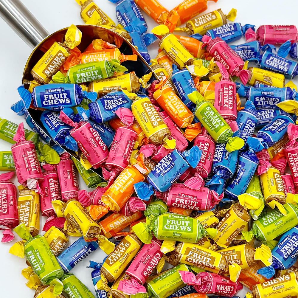 Fusion Sweets Fruit Chews vanilla flavor piece adds creamy sweetness.