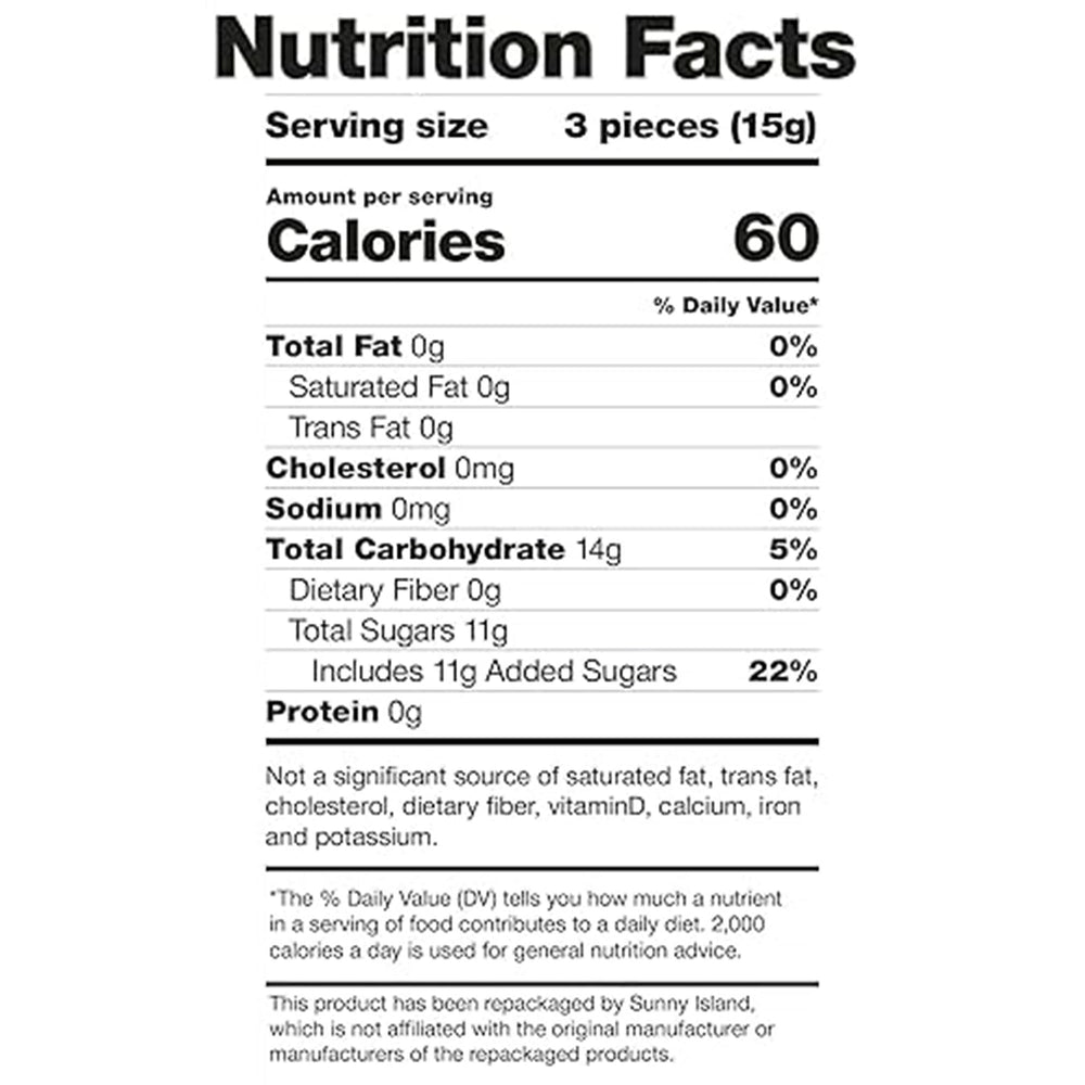 Fusion Sweets And Snacks heat-sealed 1-pound bag preserves freshness and flavor.