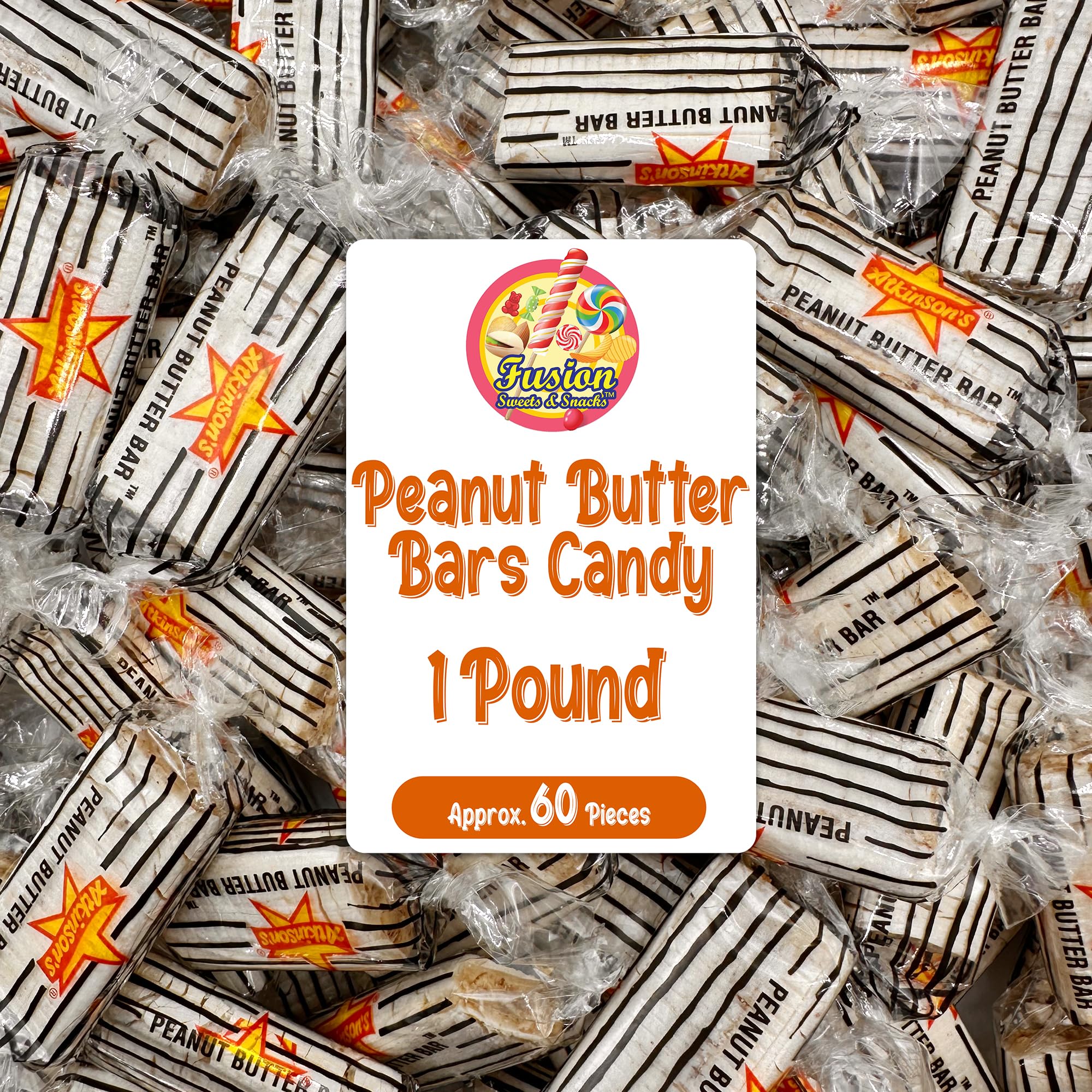 Fusion Sweets Peanut Butter Bars bulk bag ready for versatile snacking