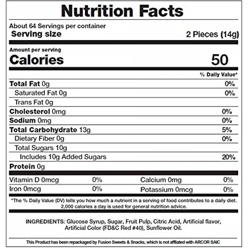 Fusion Sweets individually wrapped candies ready for on-the-go snacking