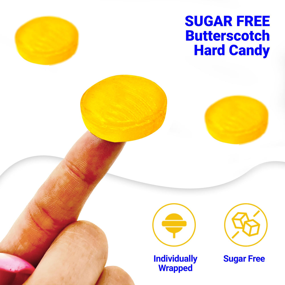 Fusion Sweets Sugar-Free Lemon Drops individually wrapped pieces for freshness and on-the-go snacking.