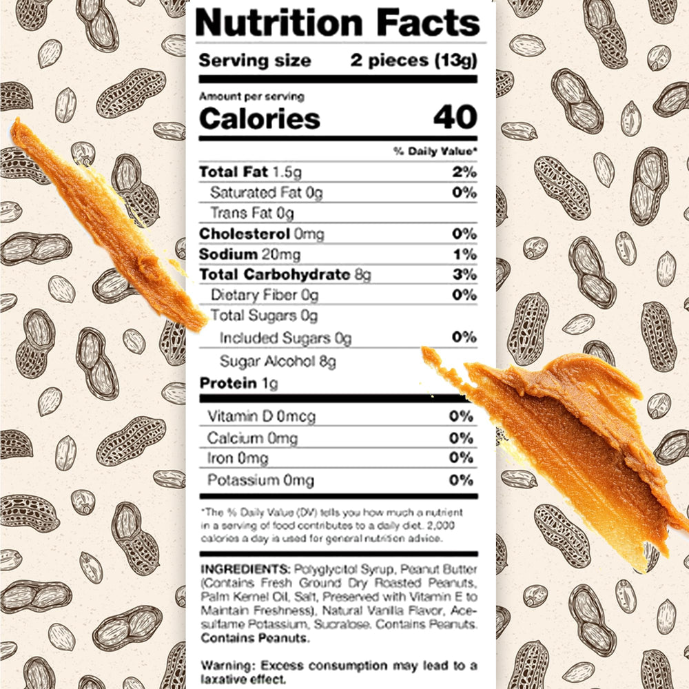 Fusion Sweets Sugar Free Peanut Butter Bars bulk pack for parties and gifting.