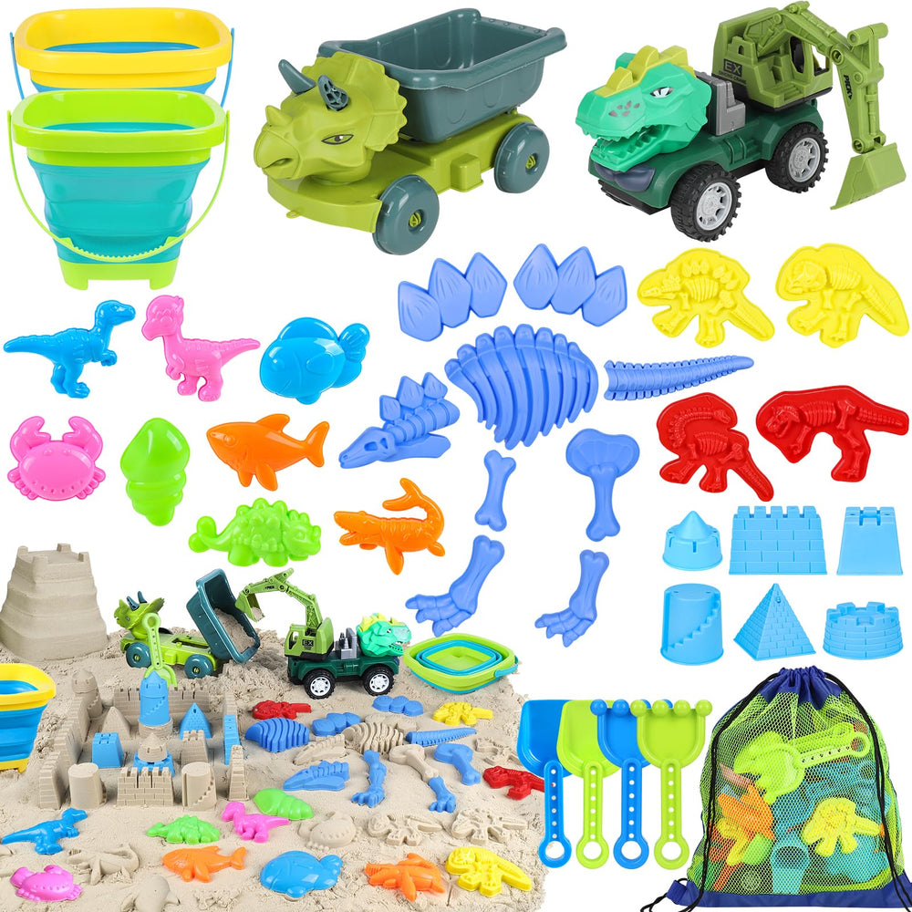 FUSPWEAO Beach Toys 36pc set for creative sand play at the shore.