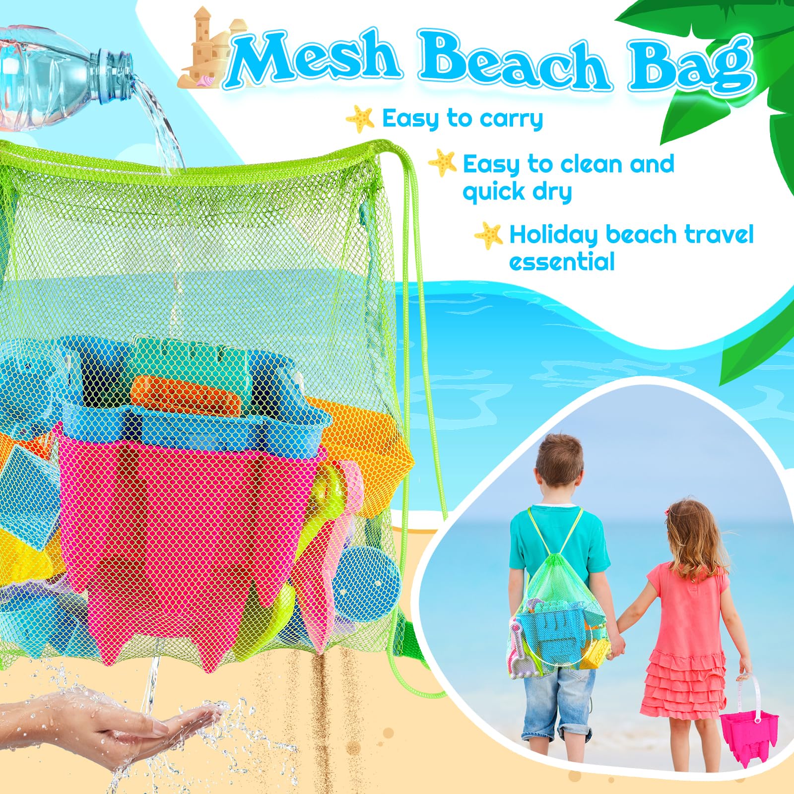 FUSPWEAO big castle molds enable dramatic sand structures and imaginative play