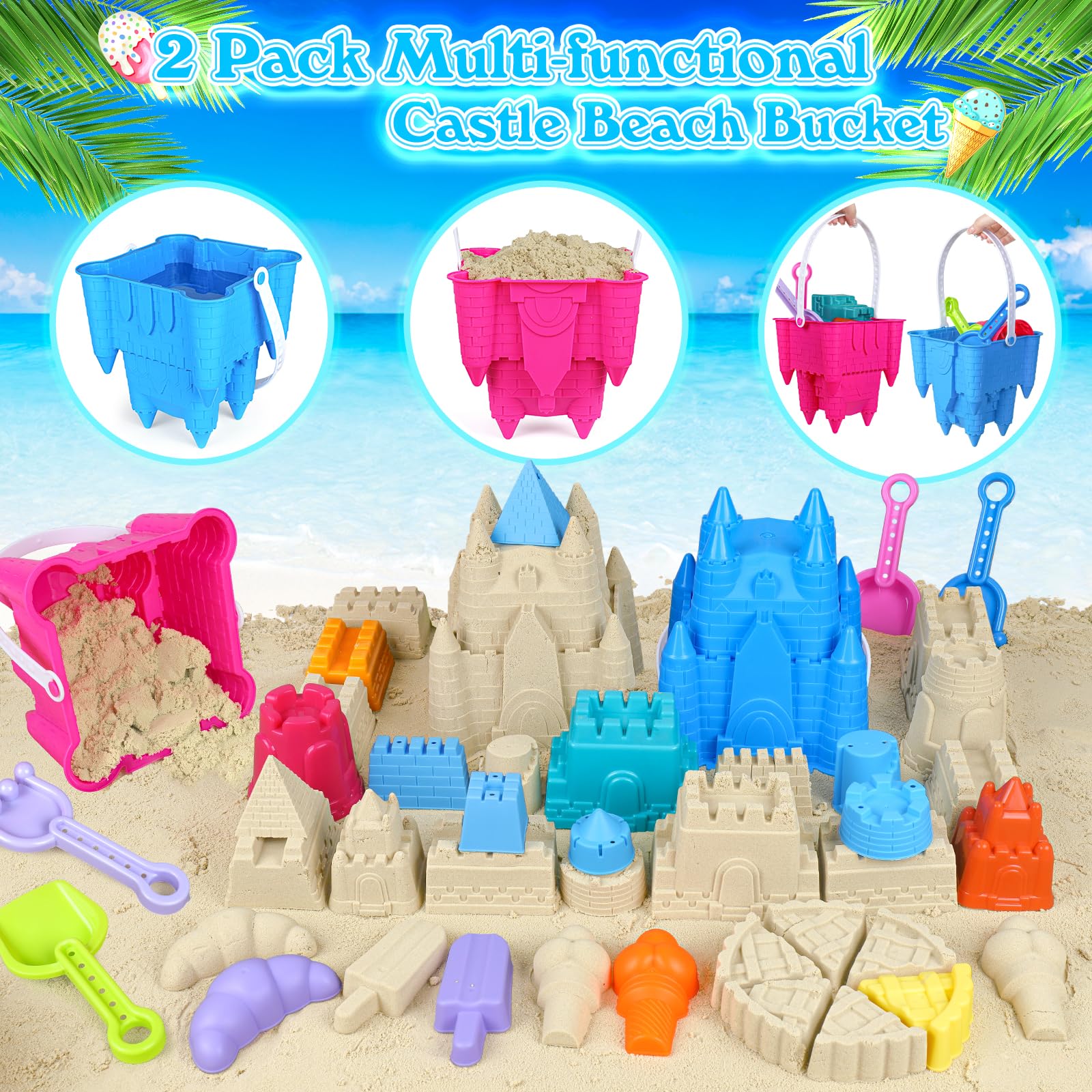 FUSPWEAO mesh bag for beach toys keeps gear organized and dries fast