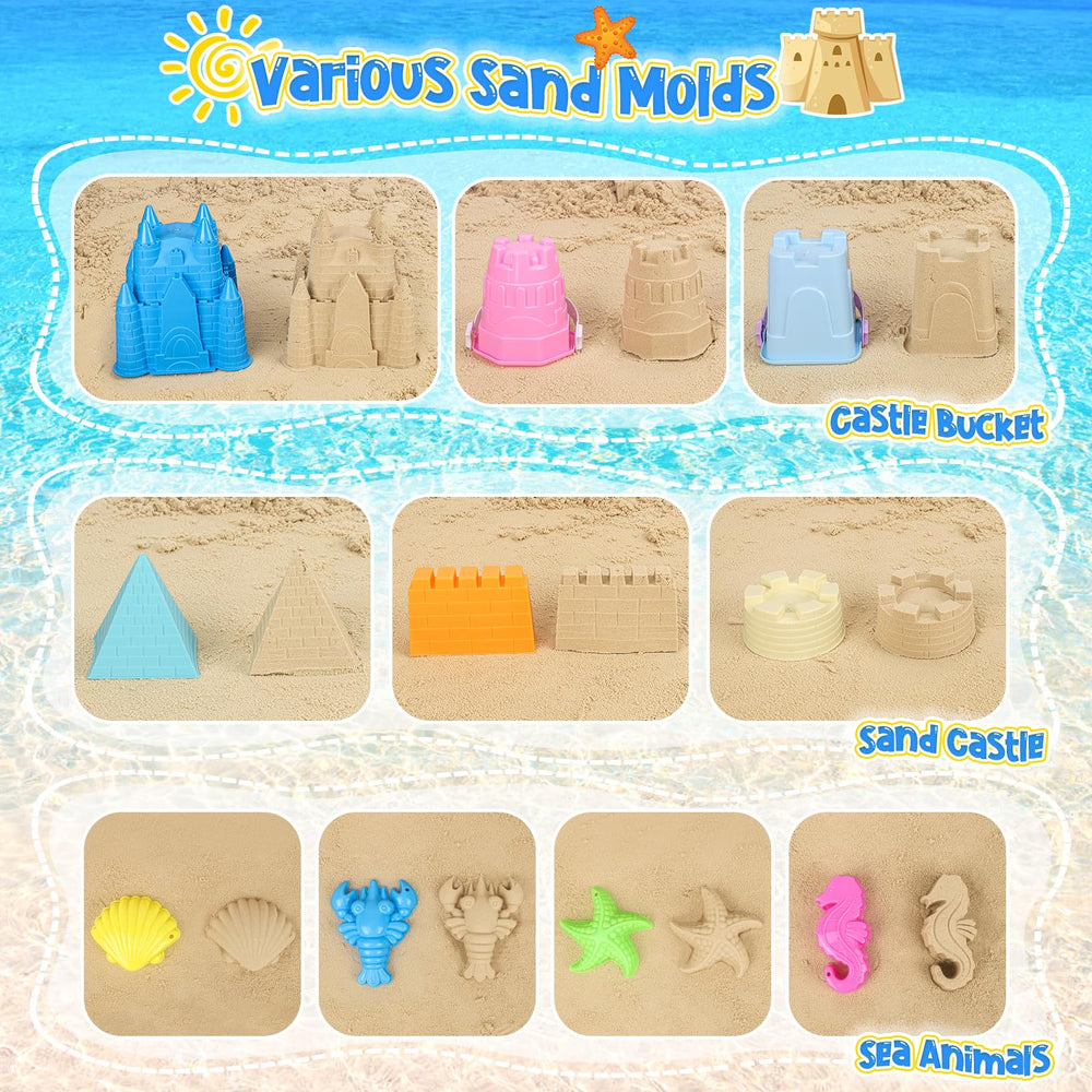 FUSPWEAO sea animal molds spark ocean-themed sand artistry and storytelling.