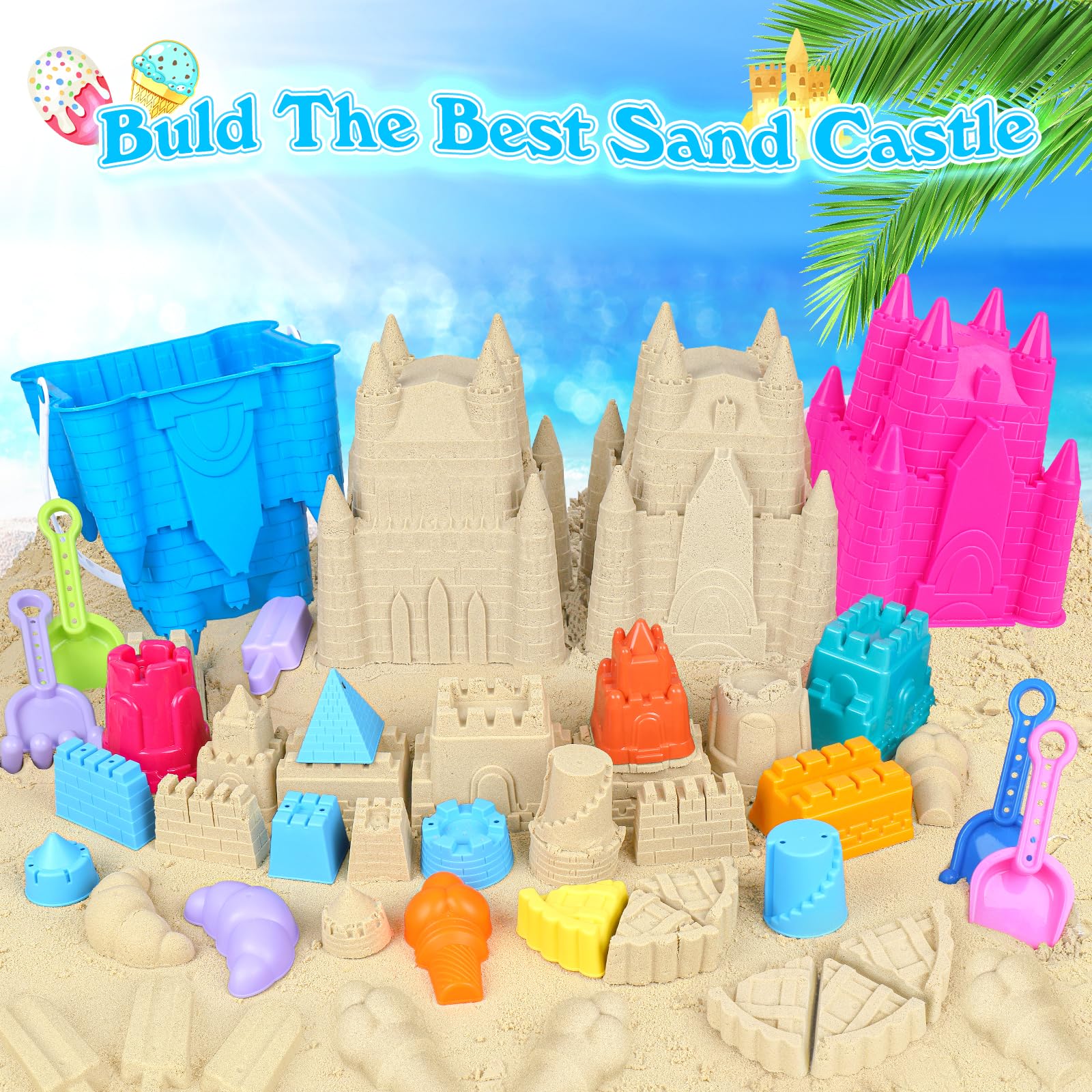 FUSPWEAO small castle molds add fine details to coastal sculptures