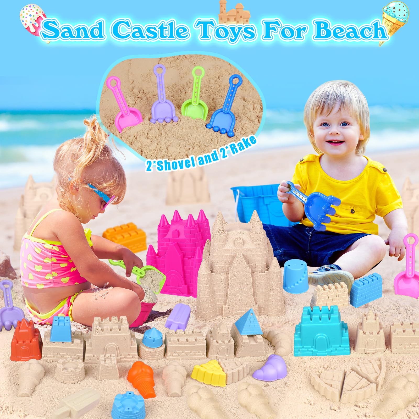 FUSPWEAO travel-friendly beach toy set suits sunny vacations and sand adventures
