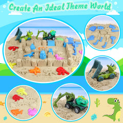 FUSPWEAO Sand castle molds 6pcs help build sunny kingdoms.