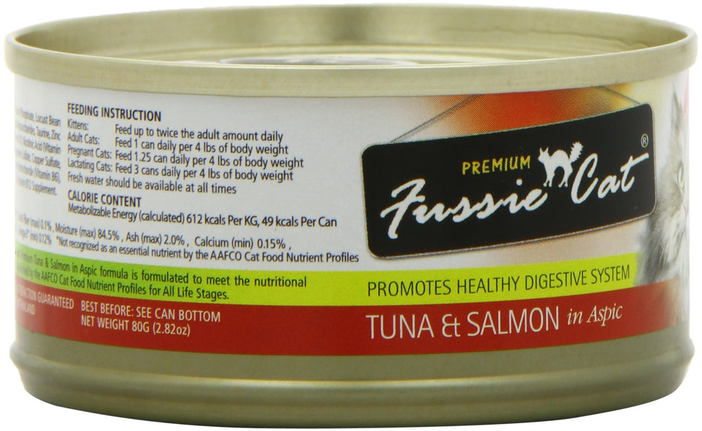 Grain-free DHA-rich Fussie Cat formula supports daily activity and nourishment.