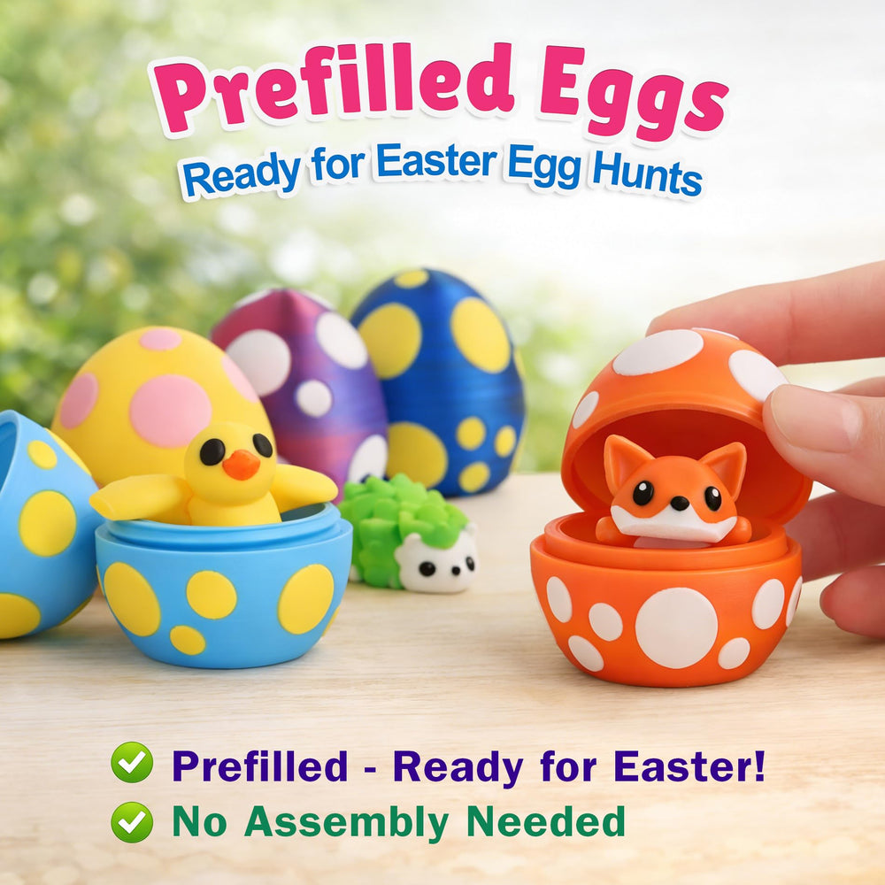 fustuq 3D animal surprise egg reveals a tiny toy