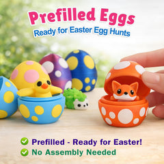 fustuq 3D animal surprise egg reveals a tiny toy