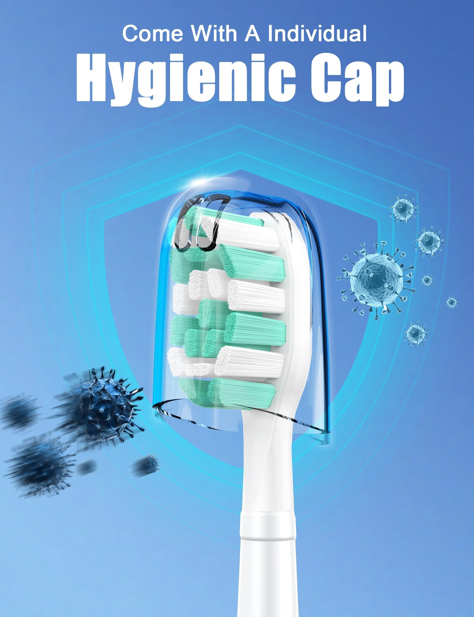 Easy snap-on installation on compatible Sonicare handles.