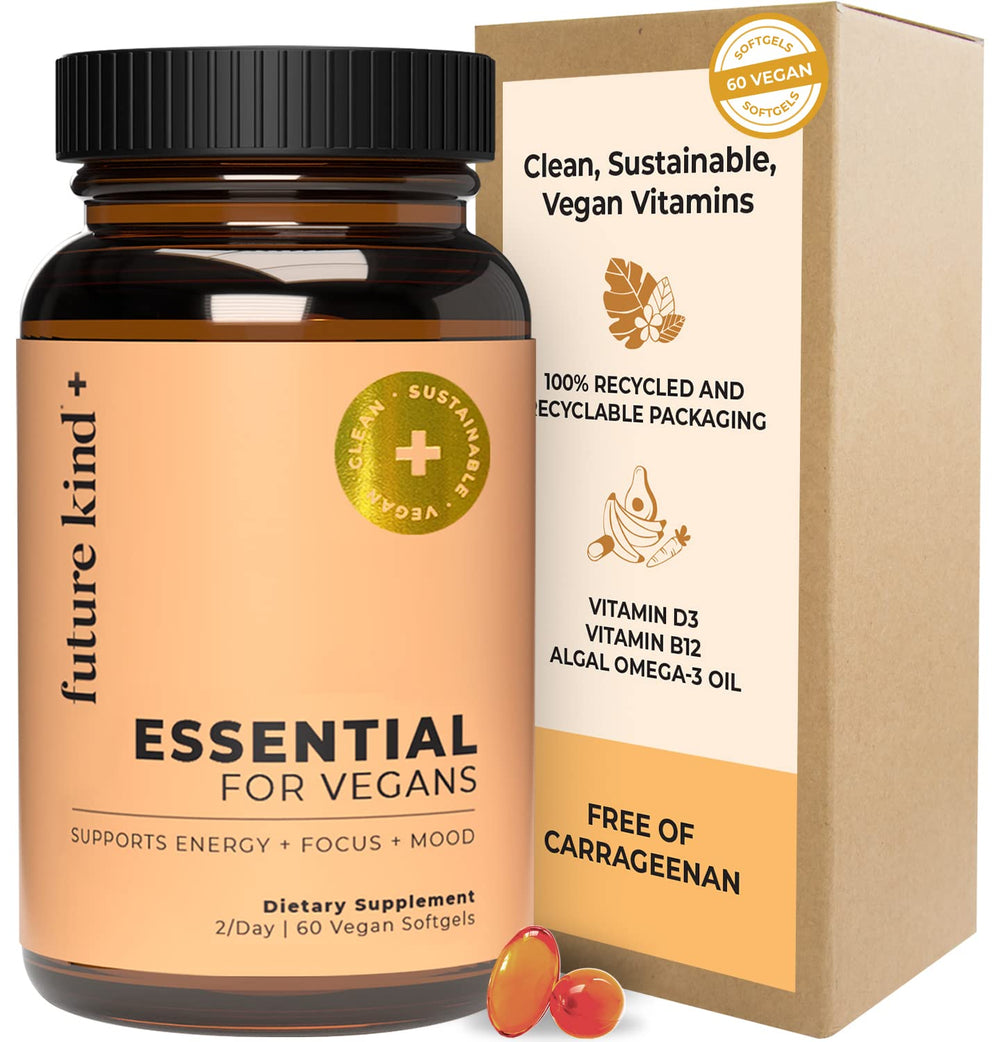 Future Kind 3 in 1 bottle closeup with citrus softgels for daily energy