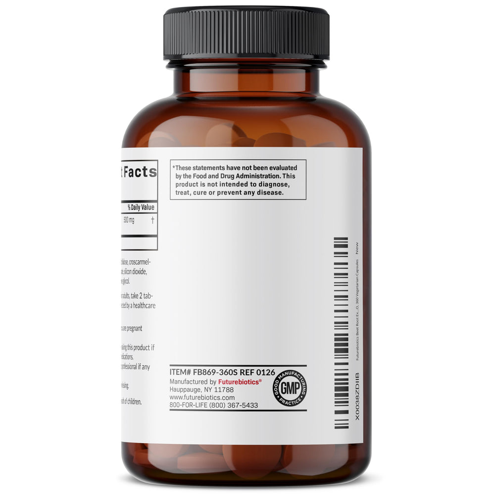Futurebiotics Beet Root packaging shown in a box form.