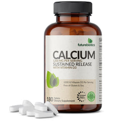 Futurebiotics Calcium 1200mg bottle offers steady daily calcium support.