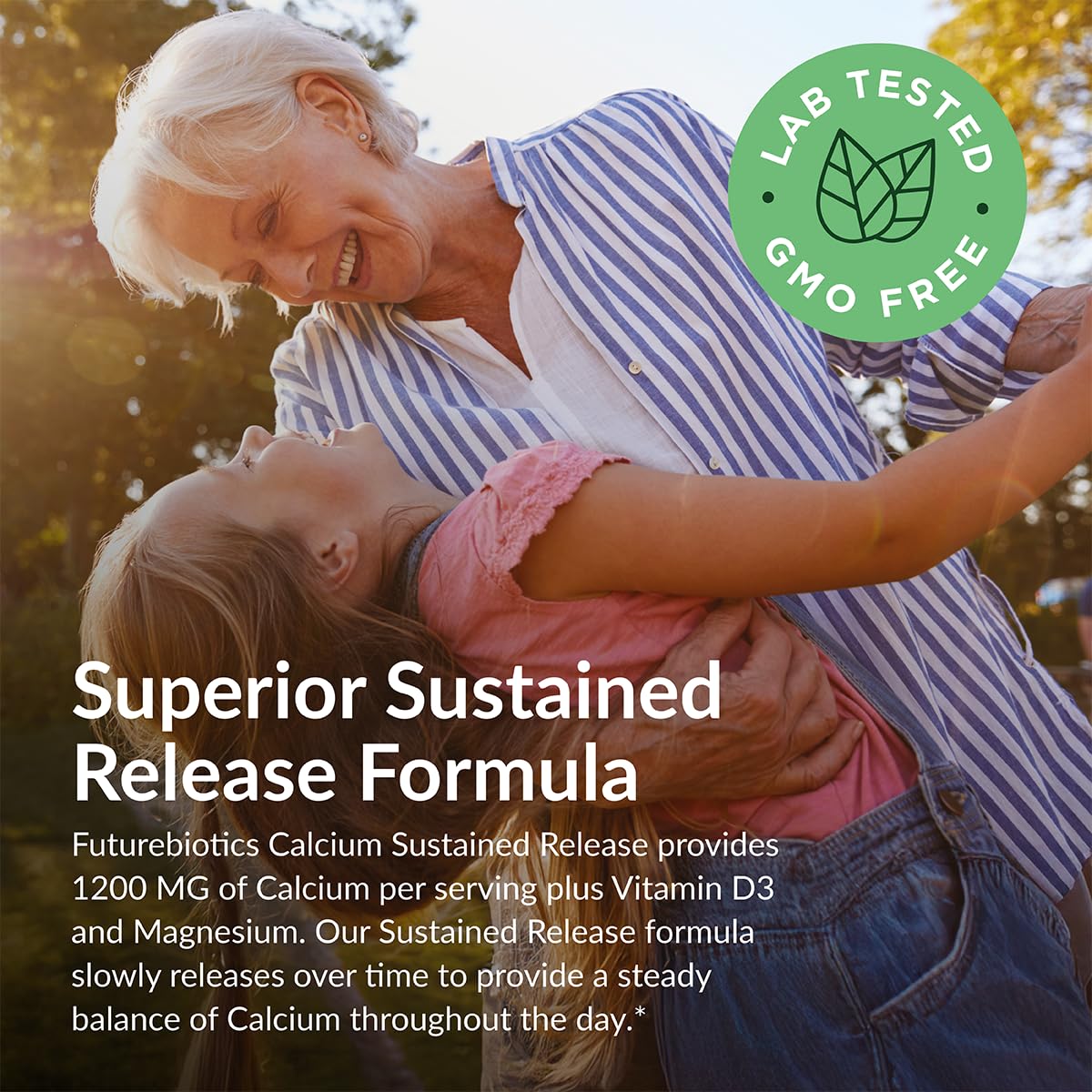 Futurebiotics calcium with D3 and magnesium ingredients clearly shown on label.