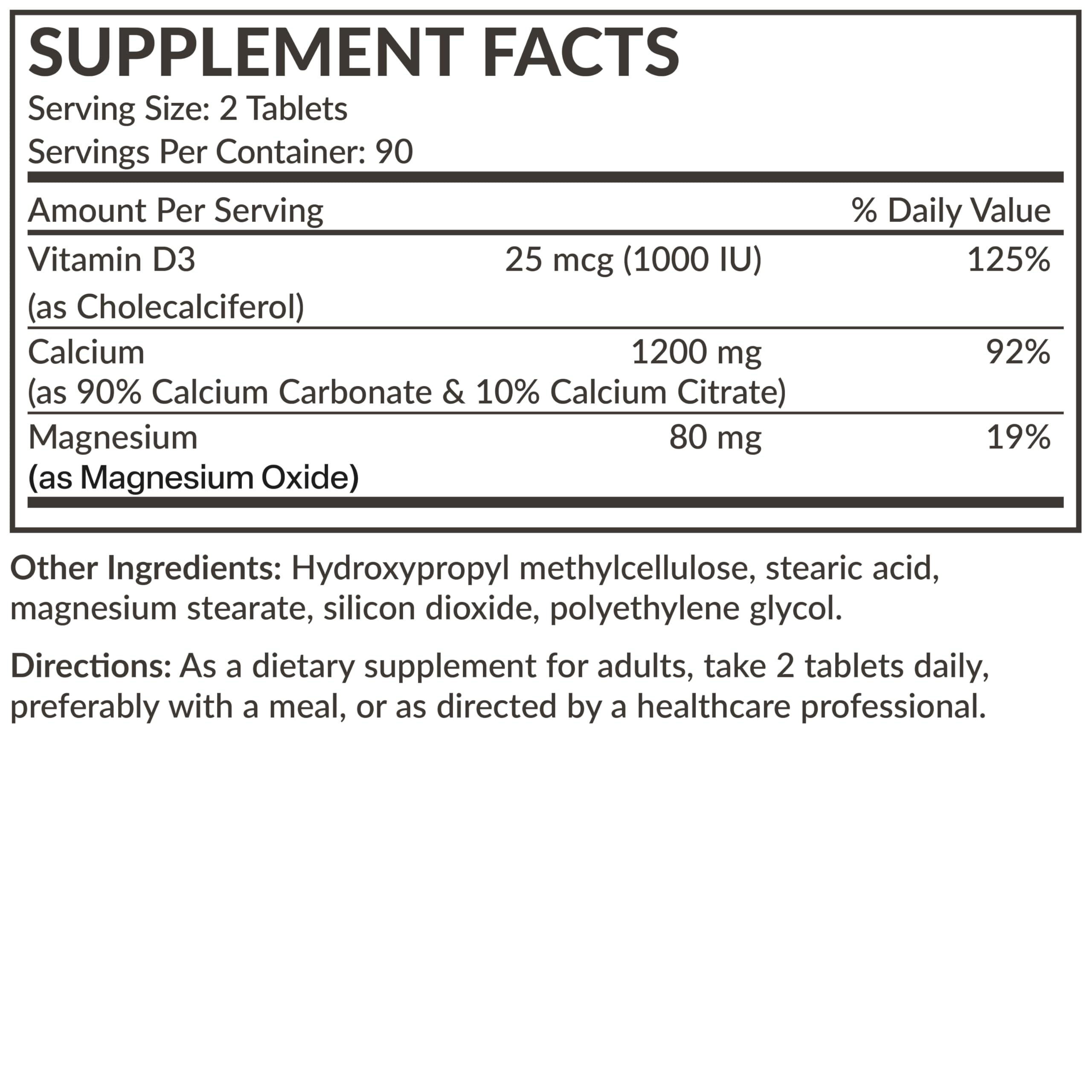 Futurebiotics calcium packaging emphasizes 1200mg per serving and release design.