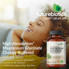 Futurebiotics Magnesium Glycinate capsules closeup vegan-friendly supplement for daily balance