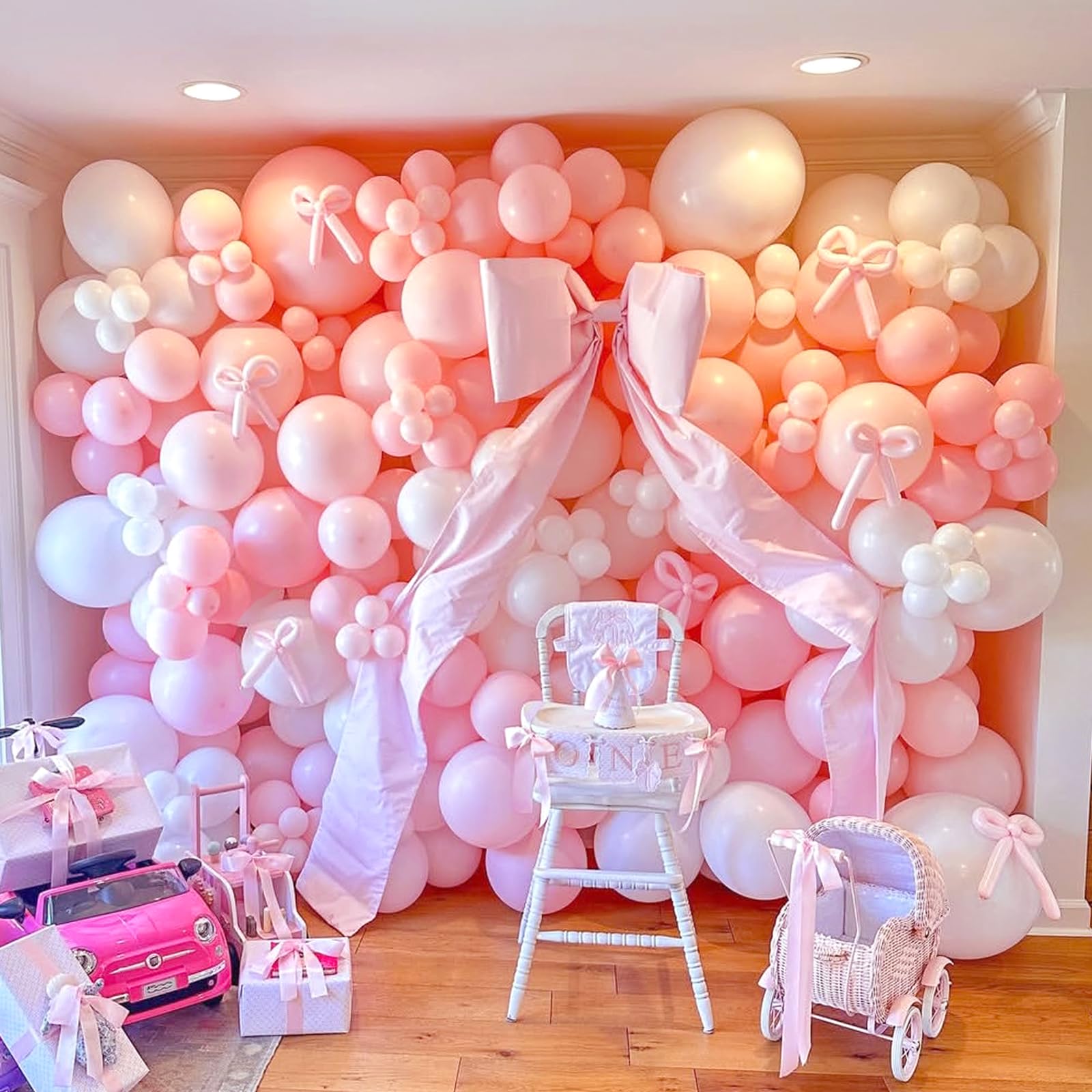 Futureferry Wedding Decor Arch creates romantic pink-white focal point