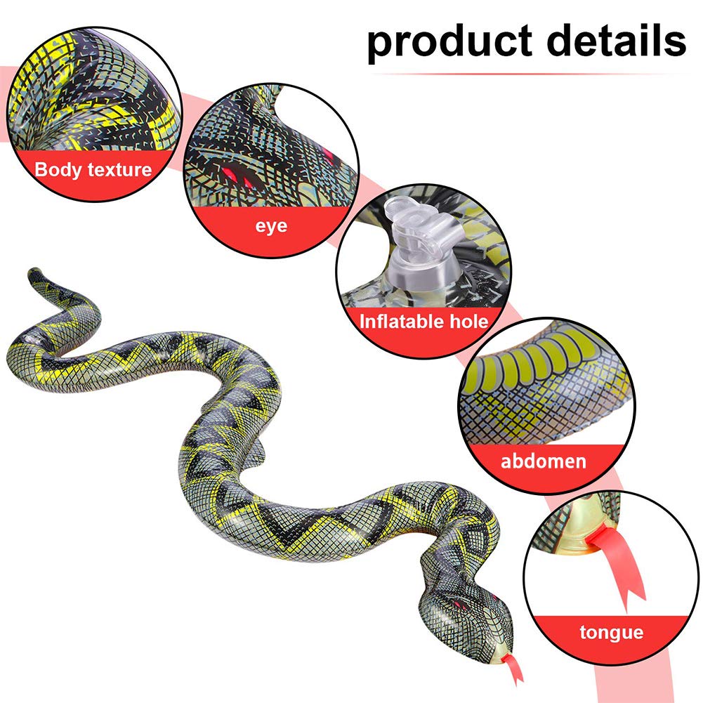 FUTUREPLUSX inflatable snake yard decor creates intrigue for guests.