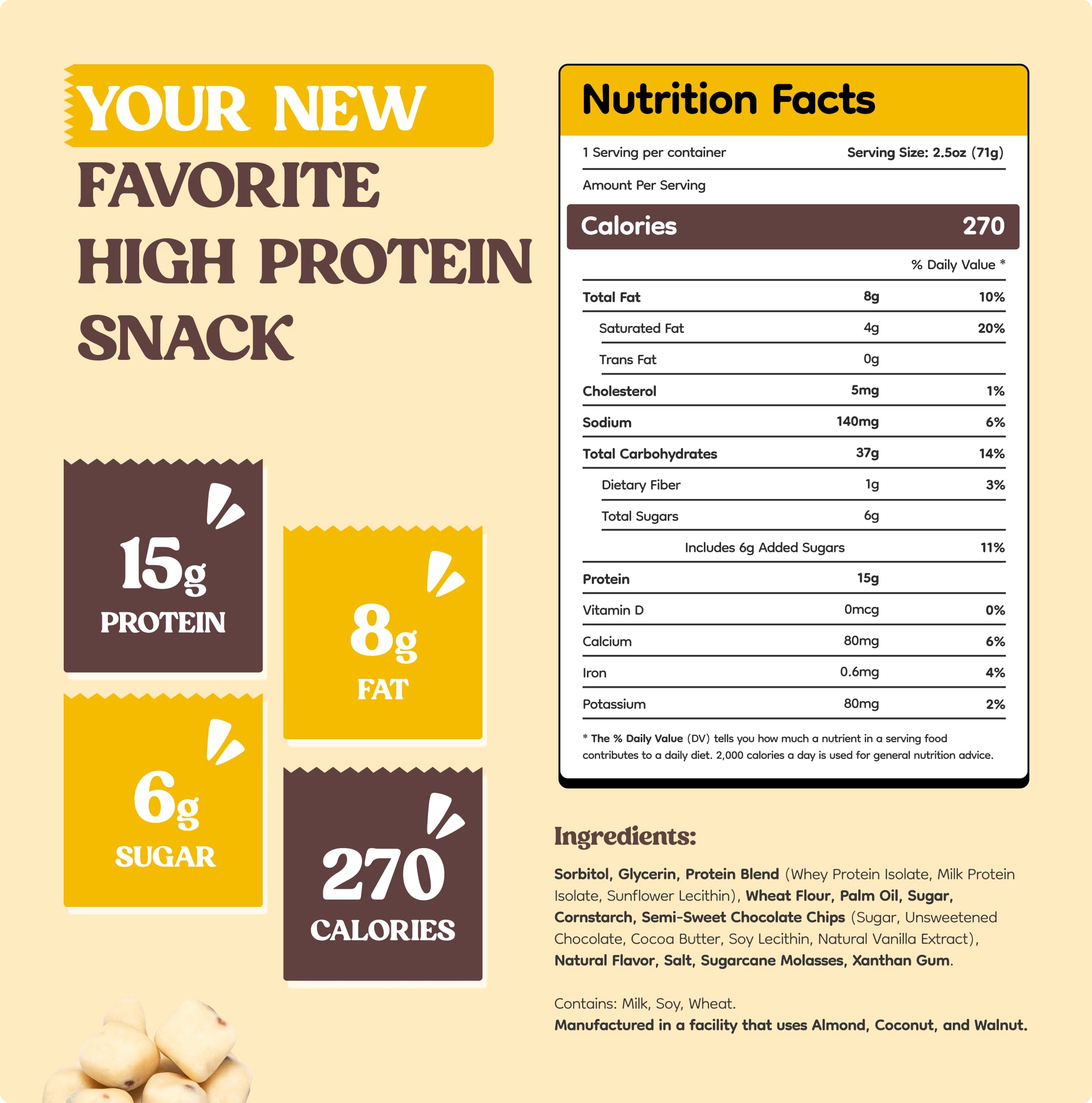 FUUL whey-milk protein blend ingredients highlight a balanced snack for active lifestyles.