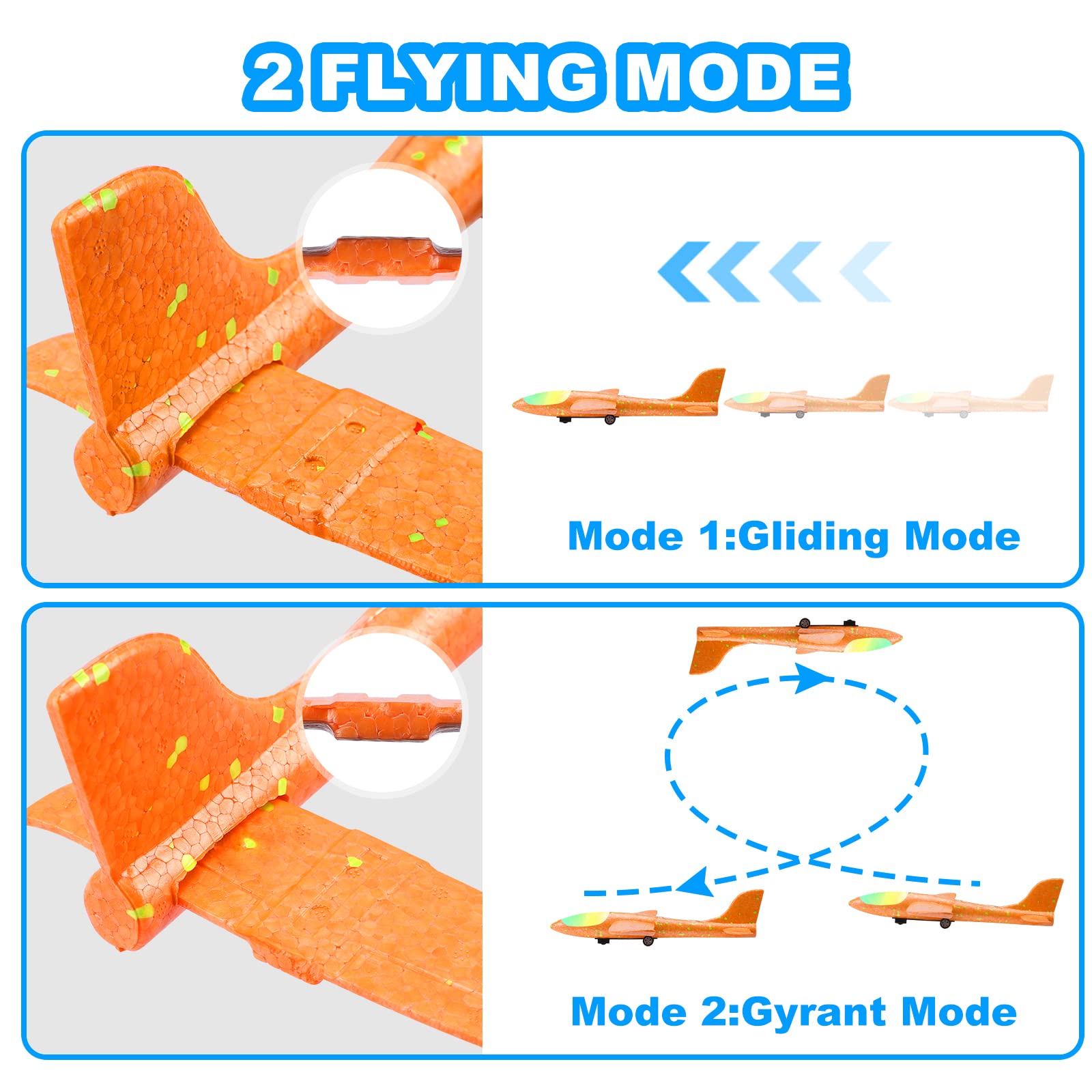 Fuwidvia glider plane orange soaring, ideal for group play and parties