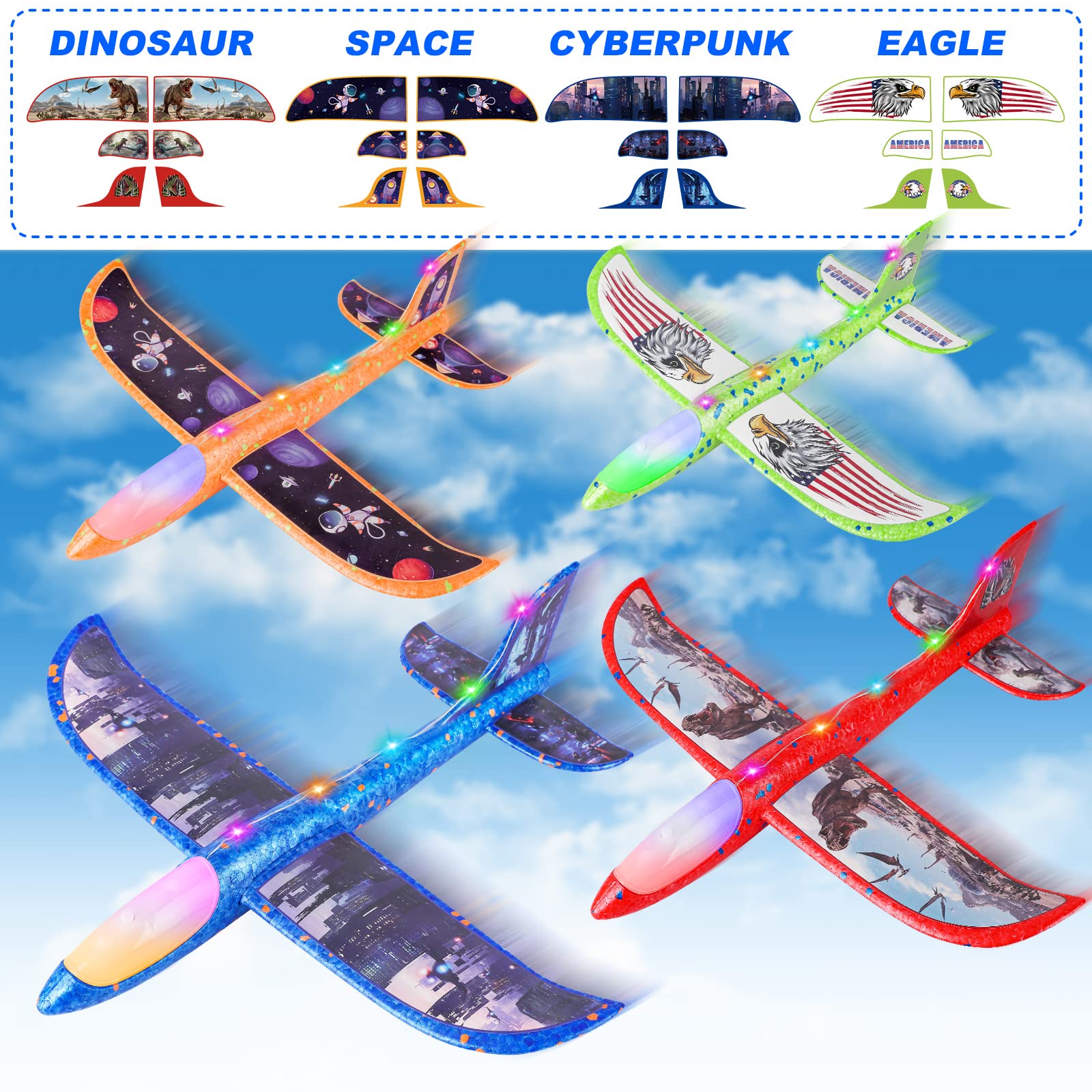 Fuwidvia LED foam plane night light for evening play