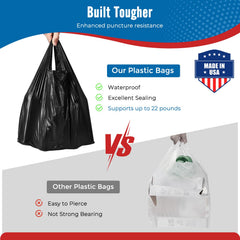 Fuxury high-density polyethylene bags, 0.47 mil, offer puncture resistance for retail or food packaging