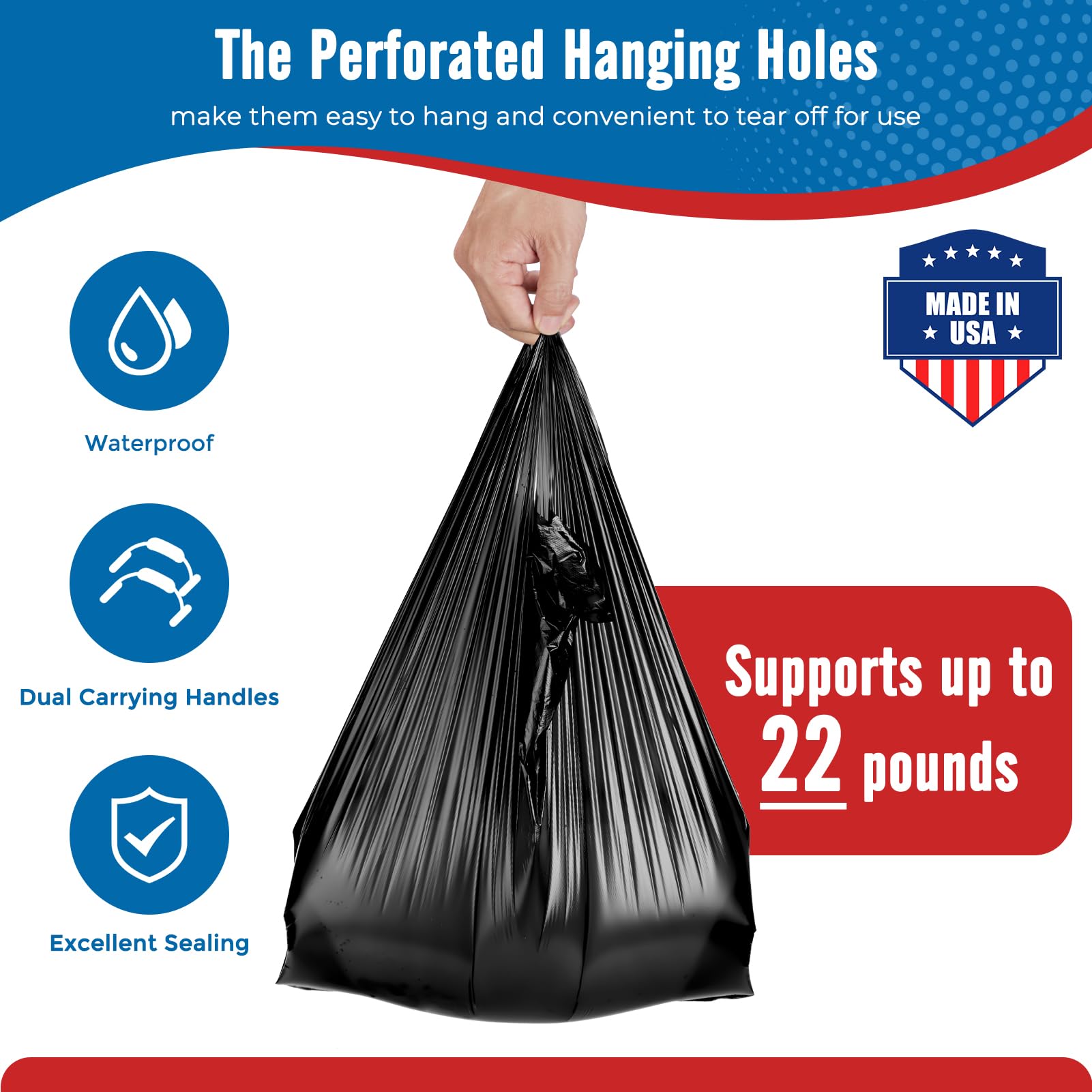 Fuxury 11.5x6.5x21 black bags ideal for take-out and retail packaging