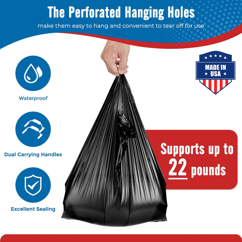 Fuxury 11.5x6.5x21 black bags ideal for take-out and retail packaging