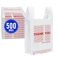 Fuxury Thank You bags with handles for easy carry in retail and takeout.