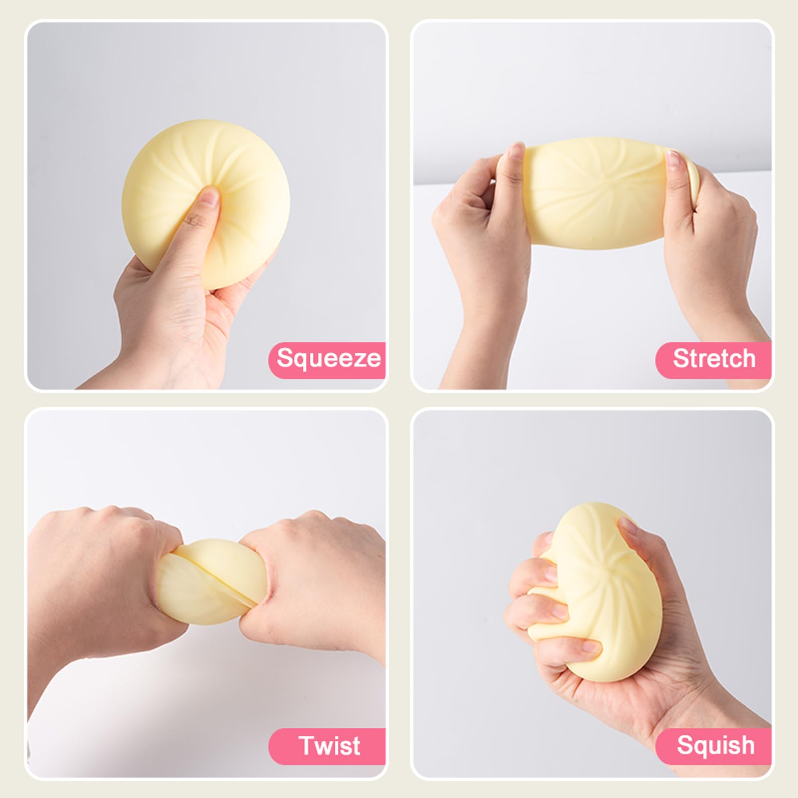 FUYUANLIEV dumpling squishy is a gift-ready sensory toy for desks.