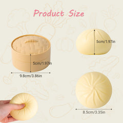 FUYUANLIEV dumpling squishy uses soft slow-rebound material for calming squeezes.