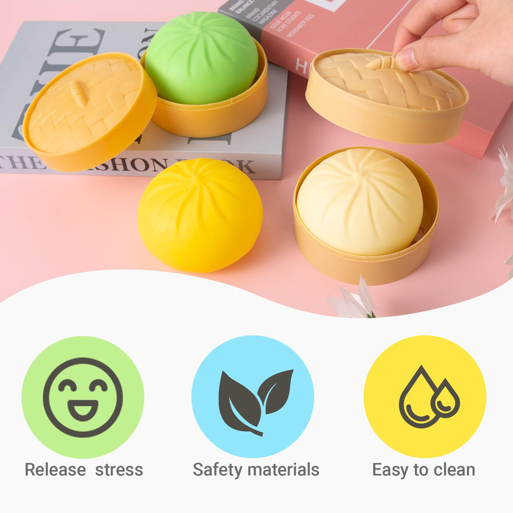 FUYUANLIEV dumpling squishy is tear-resistant for long-term play.
