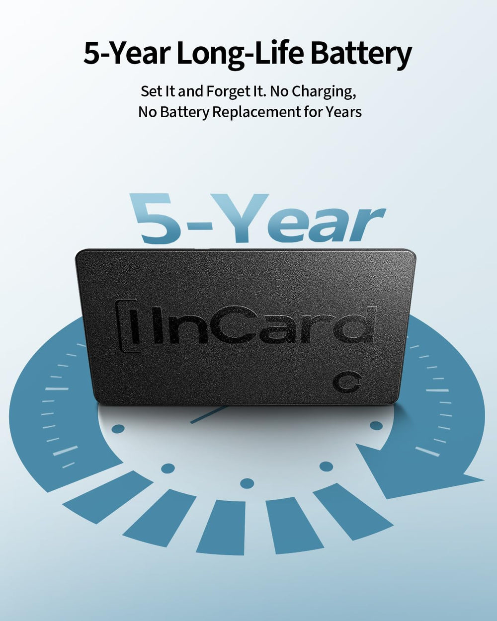 FVJ Wallet Tracker Card provides iOS leave-behind alerts to prevent forgotten wallets.