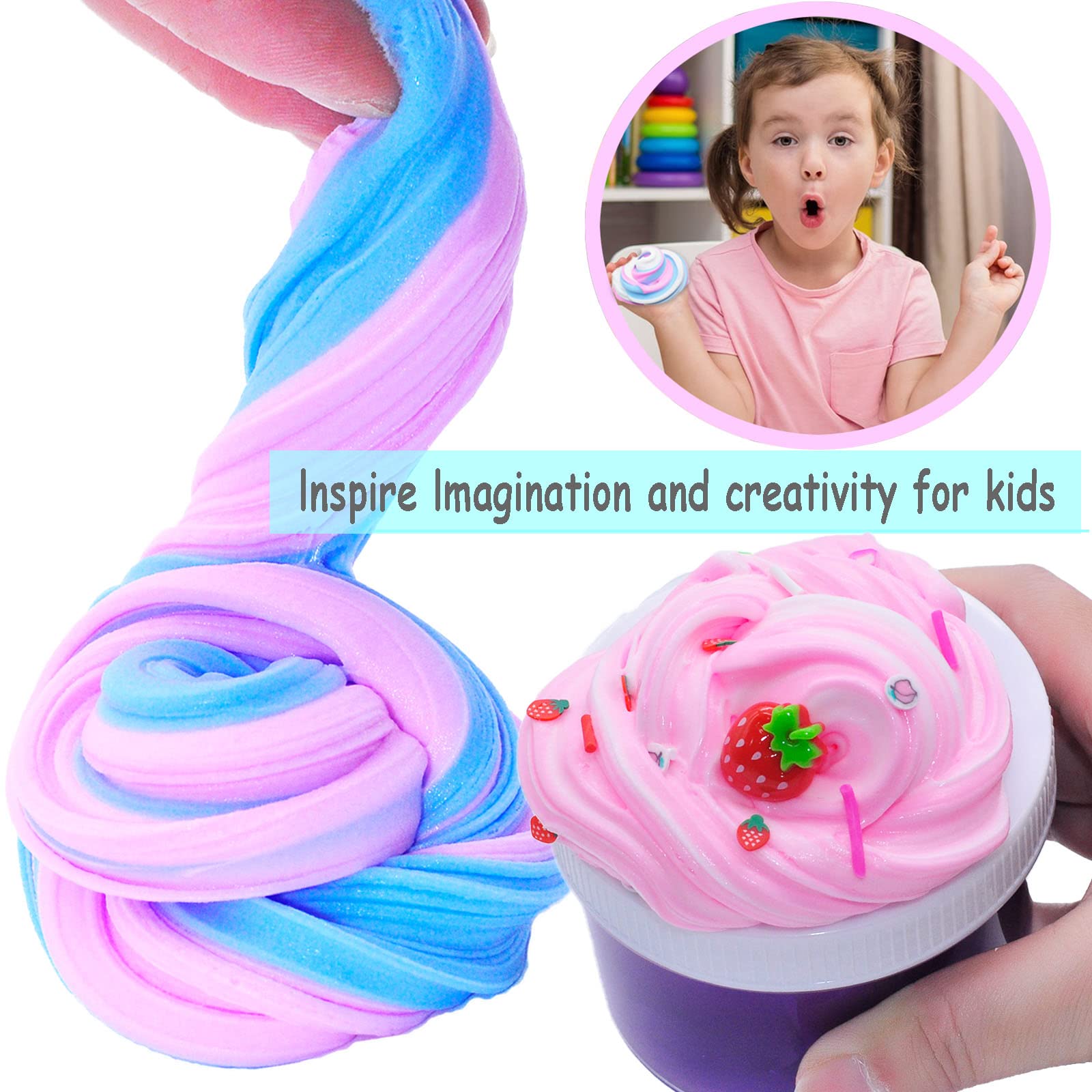 Fvnwrtuxi Butter Slime Kit packaged gift box - ideal party favor and gift idea.
