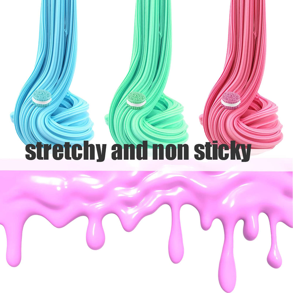 Fvnwrtuxi Butter Slime Kit texture close-up - smooth, non-sticky surface for kids' play.