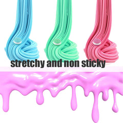Fvnwrtuxi Butter Slime Kit texture close-up - smooth, non-sticky surface for kids' play.