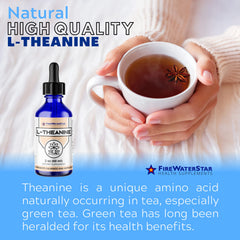 FWS L-Theanine drops added to water for convenient daily relaxation.