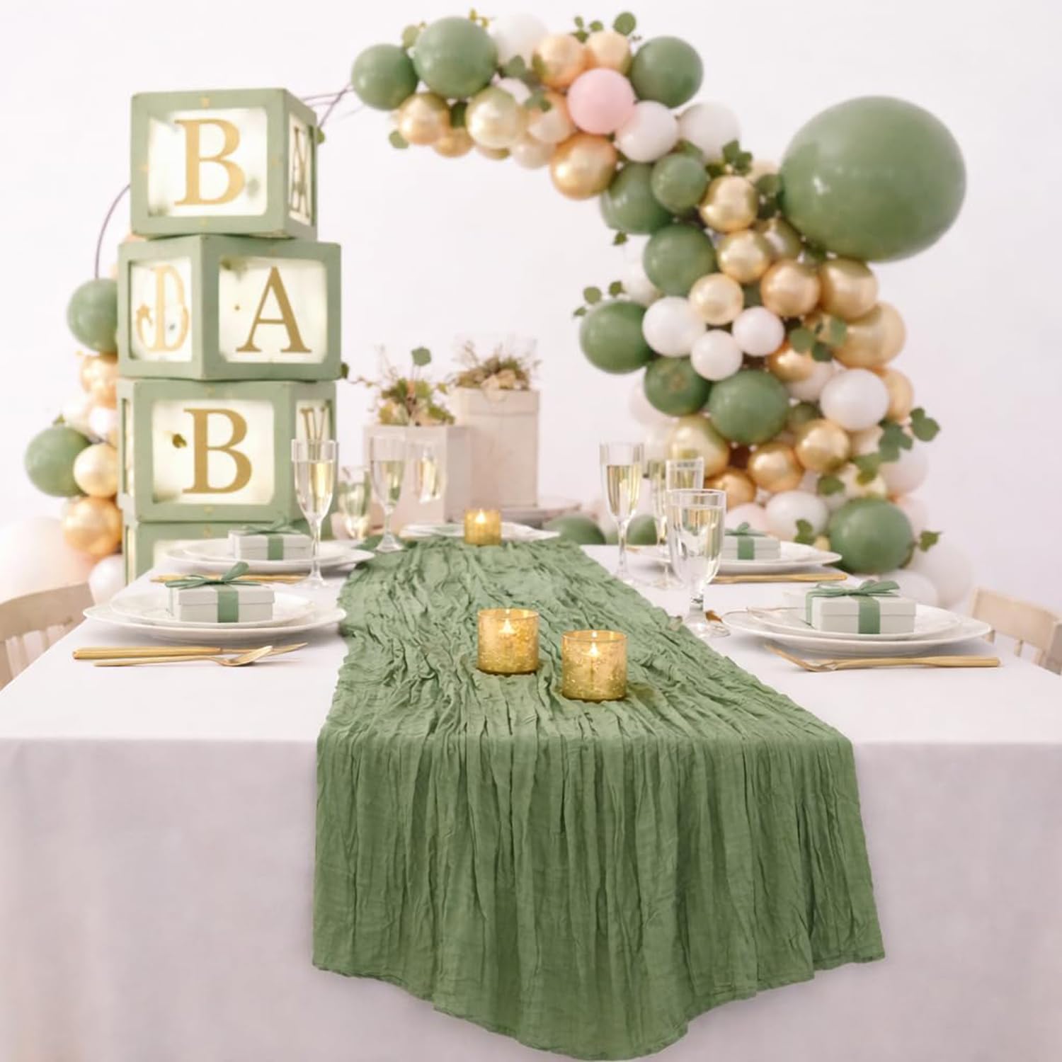 Fwxdbwyl boho table decor accent enhancing flowers and candles