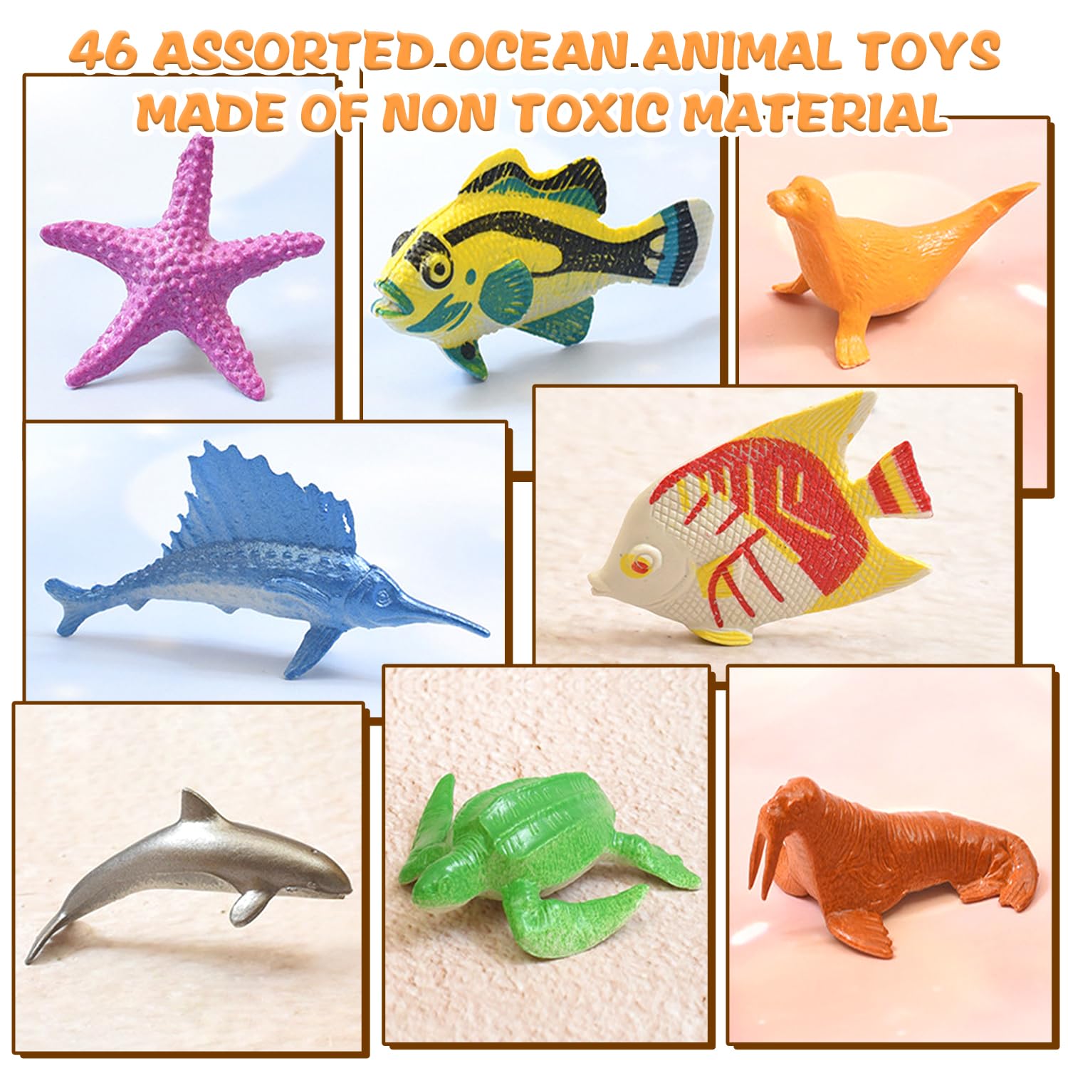 FXMHEHBB mini ocean turtle toy supports fine motor practice and beach-themed crafts.