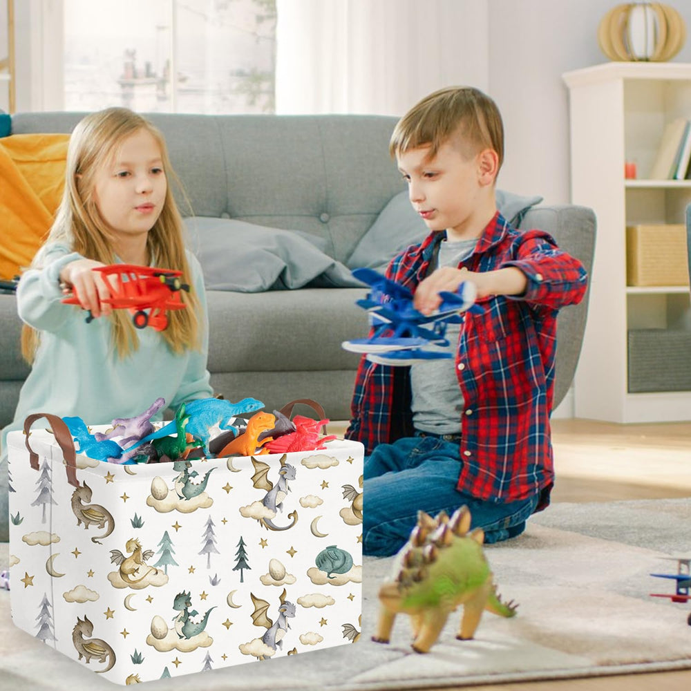 FXOCSHE dinosaur room decor basket keeps kids' items tidy.
