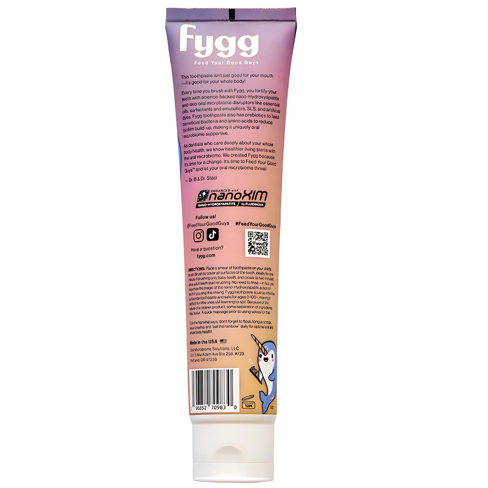 Fygg Vanilla Vibes fluoride-free toothpaste on bathroom counter.