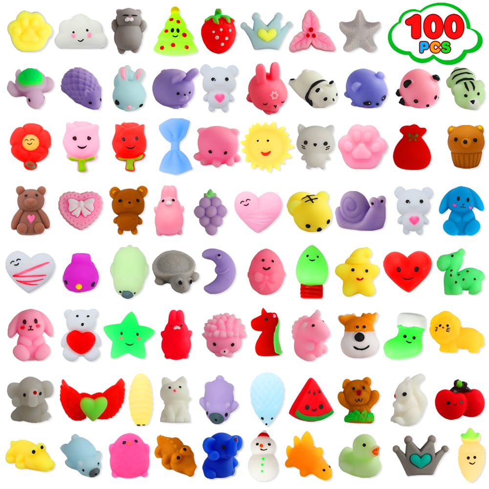 fyjous assorted-animal squishies for kids with vibrant sensory play
