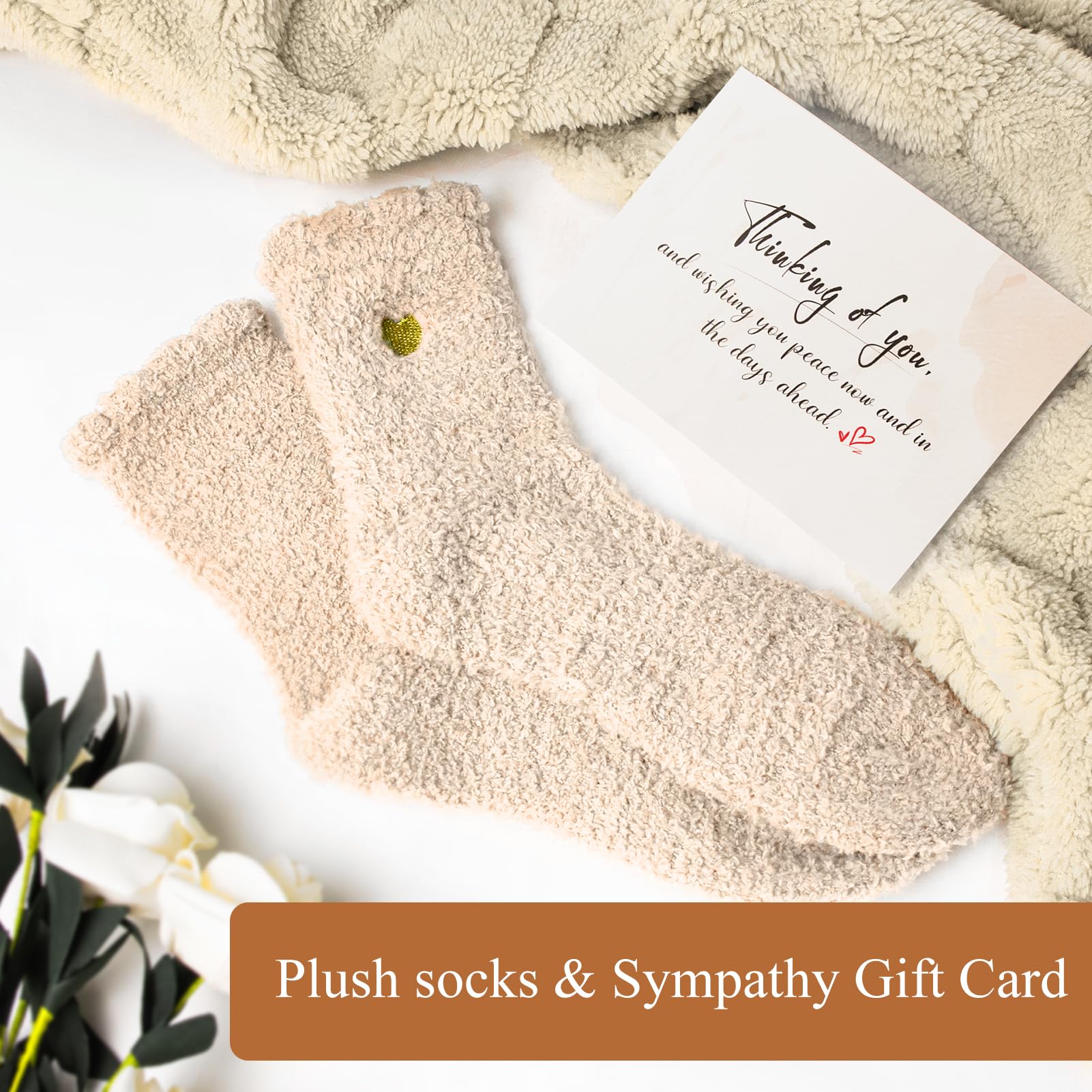 Fyroax sympathy gift basket sympathy card for thoughtful, one-note support