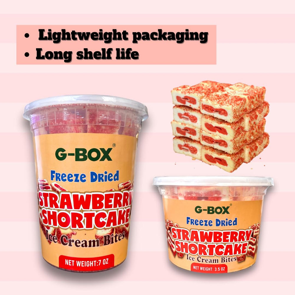 G-BOX crunchy texture closeup highlights a dessert-like travel snack.