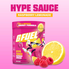 G Fuel Hype Sauce 2.0 glass ready for gaming session with crisp flavor.