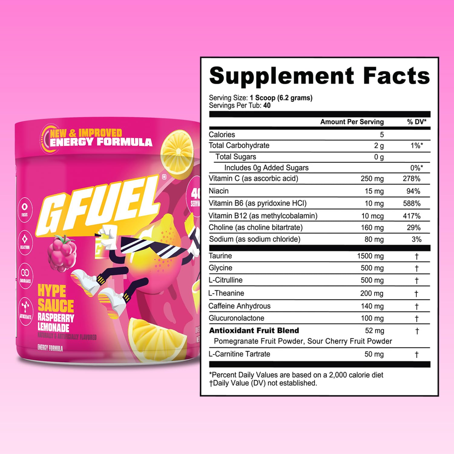 G Fuel Hype Sauce 2.0 pre-workout drink alternative during workouts.